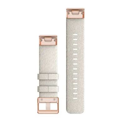 Ремінець Garmin QuickFit 20mm Watch Bands Cream Heathered Nylon with Rose Gold Hardware 010-13102-09