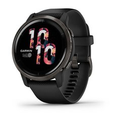 Смарт-часы Garmin Venu 2 Slate Stainless Steel Bezel with Black Case and Silicone Band 010-02430-11
