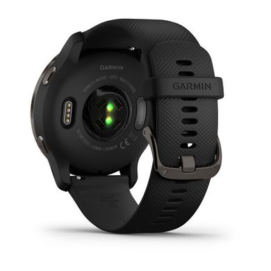 Смарт-годинник Garmin Venu 2 Slate Stainless Steel Bezel with Black Case and Silicone Band 010-02430-11