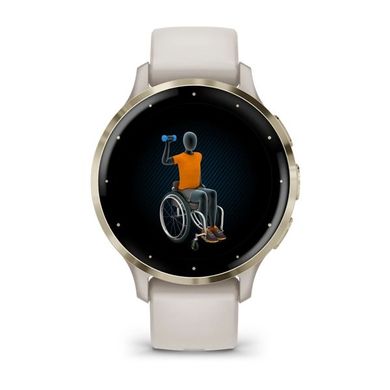 Смарт-часы Garmin Venu 3S Soft Gold S. Steel Bezel with Ivory Case and S. Band 010-02785-04