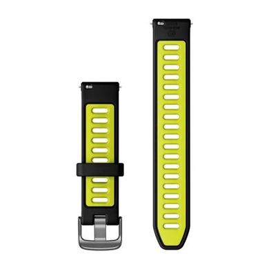 Ремінець Garmin для Forerunner 265s Black/Amp Yellow with Slate Hardware 18mm 010-11251-A3