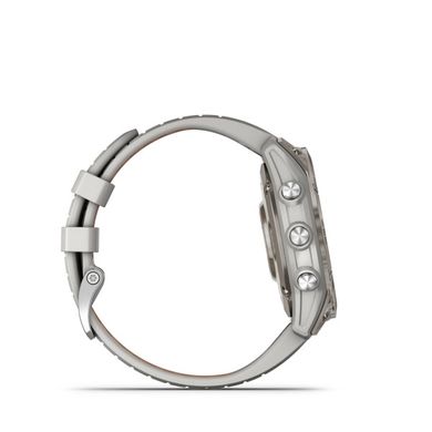 Смарт-часы Garmin Fenix ​​7 Pro Sapphire Solar Titanium w. Fog Gray/Ember O. Band 010-02777-21